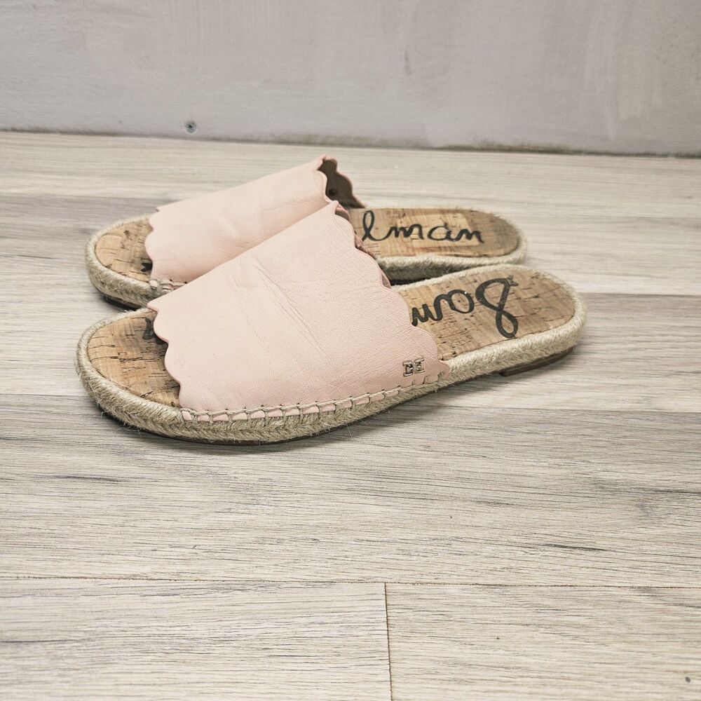 Sam Edelman Womens Pink Andy Espadrille Slide Sandals Size 7.5